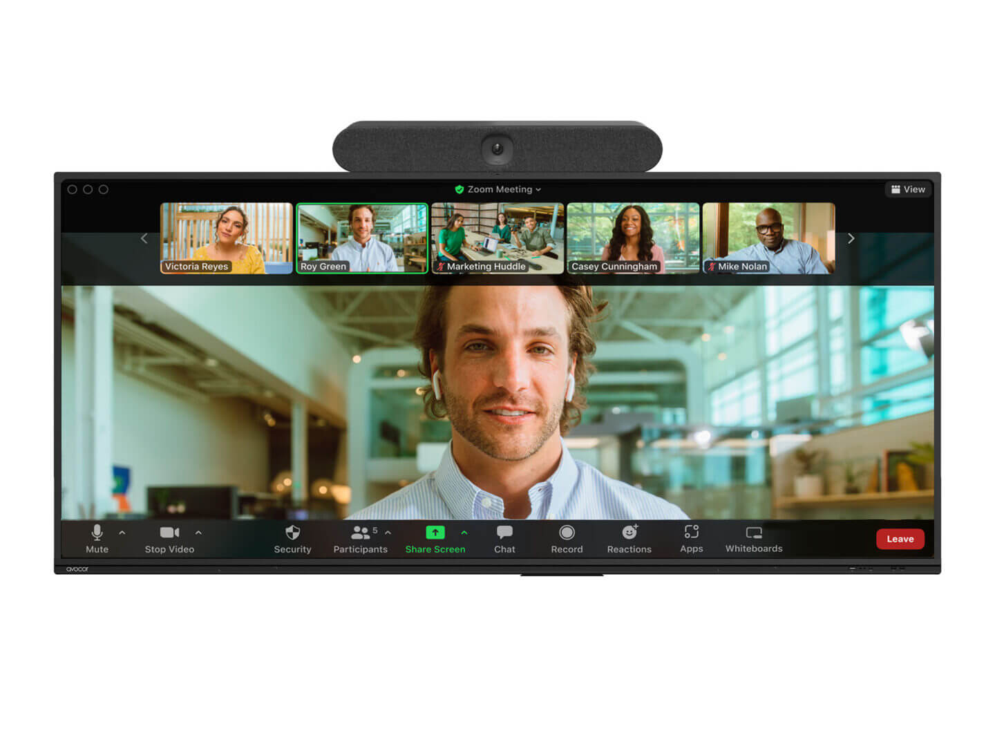 E92 ultra-wide video call with Logitech camera